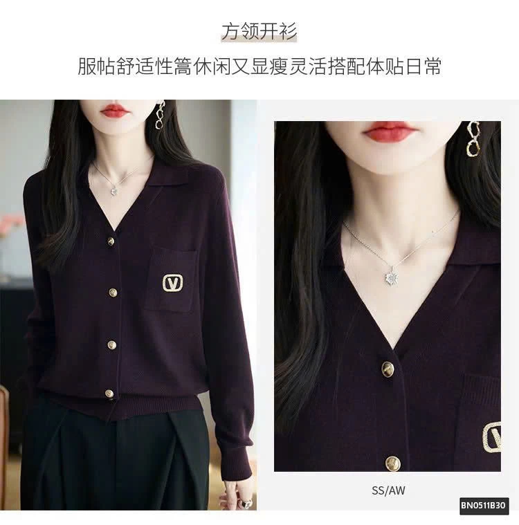 Á0 LEN CARDIGAN  TÚI NGỰC