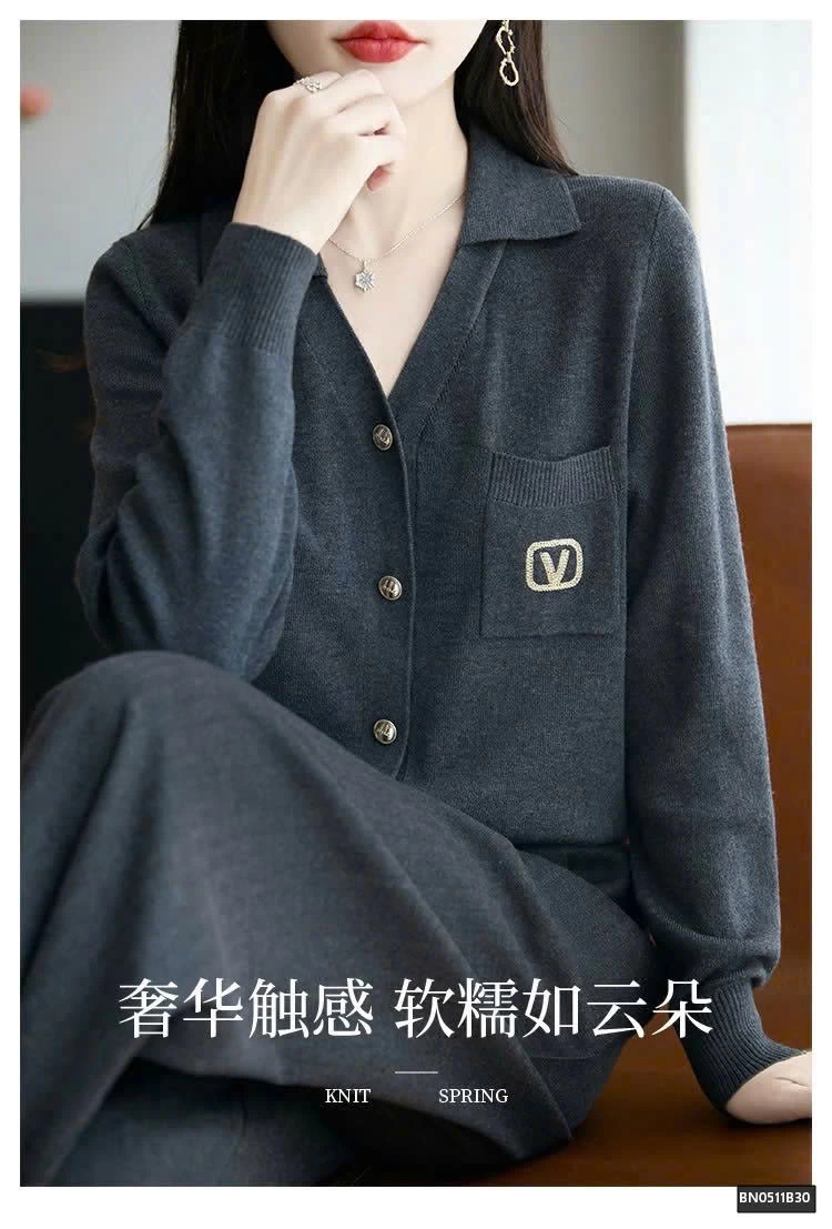 Á0 LEN CARDIGAN  TÚI NGỰC