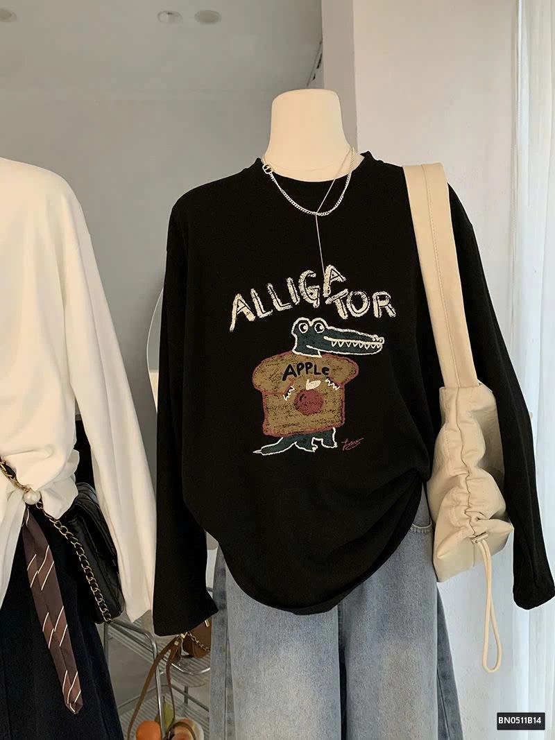 ÁO THUN DÀI TAY HÌNH CÁ SẤU