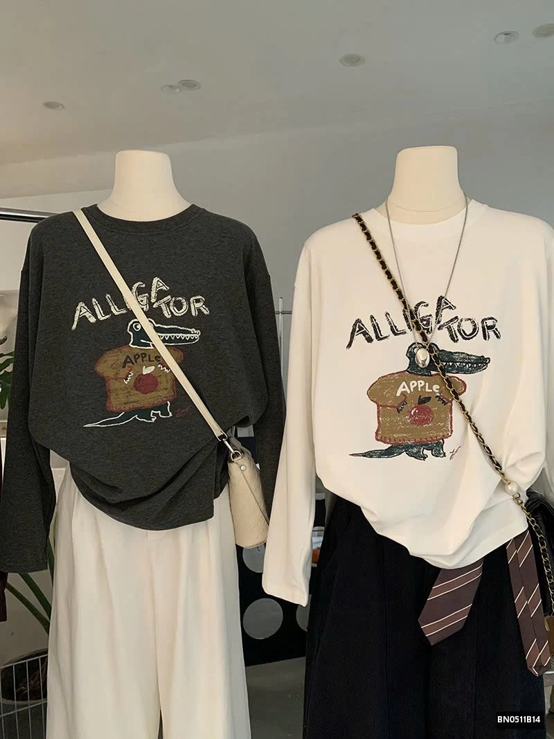 ÁO THUN DÀI TAY HÌNH CÁ SẤU