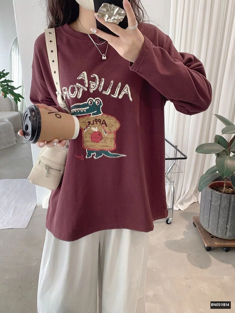 ÁO THUN DÀI TAY HÌNH CÁ SẤU