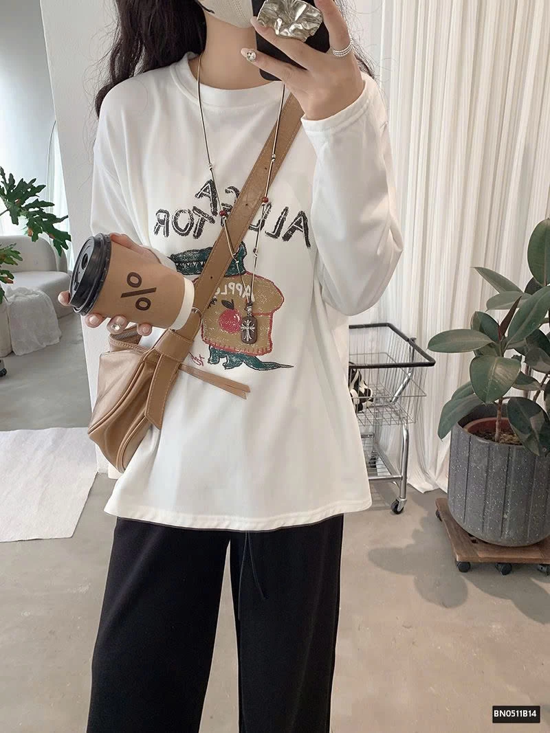 ÁO THUN DÀI TAY HÌNH CÁ SẤU