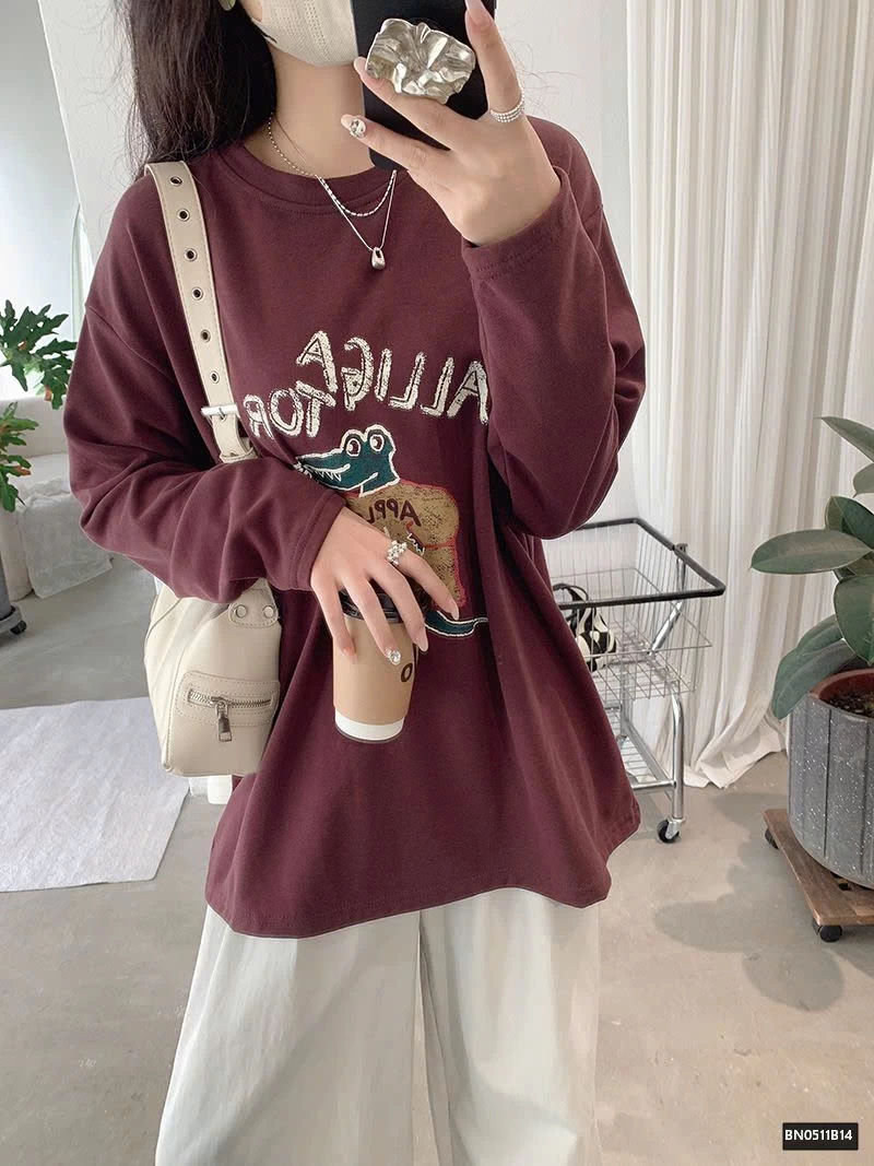 ÁO THUN DÀI TAY HÌNH CÁ SẤU