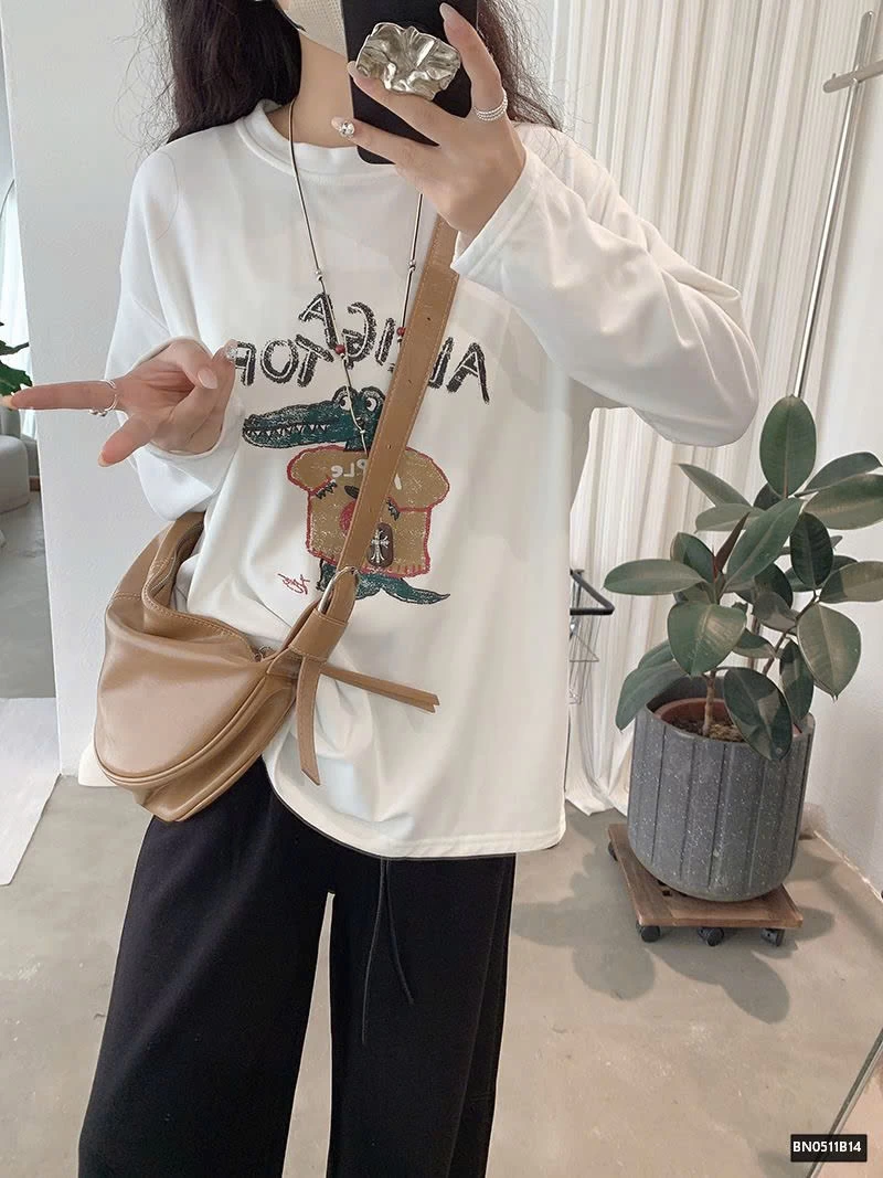 ÁO THUN DÀI TAY HÌNH CÁ SẤU