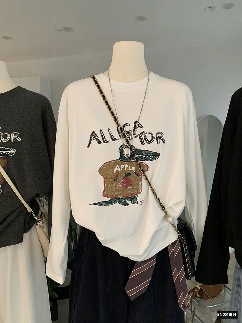 ÁO THUN DÀI TAY HÌNH CÁ SẤU