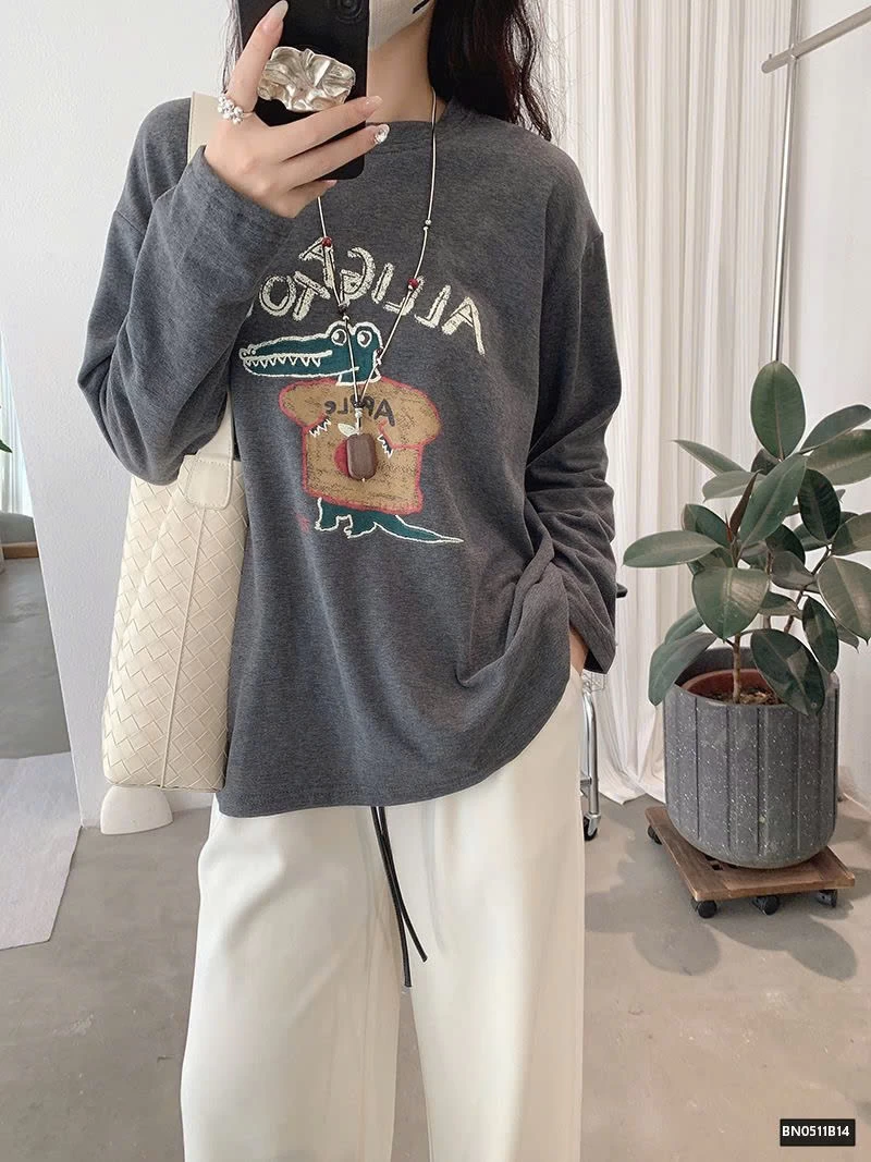 ÁO THUN DÀI TAY HÌNH CÁ SẤU