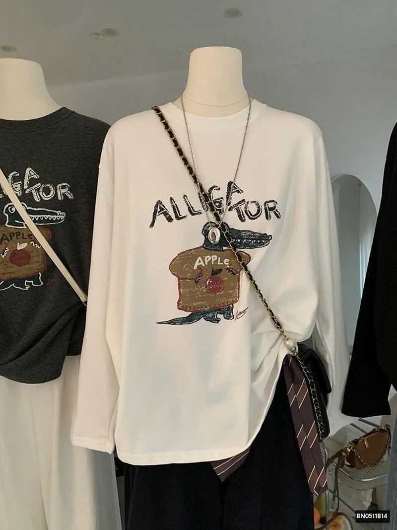 ÁO THUN DÀI TAY HÌNH CÁ SẤU