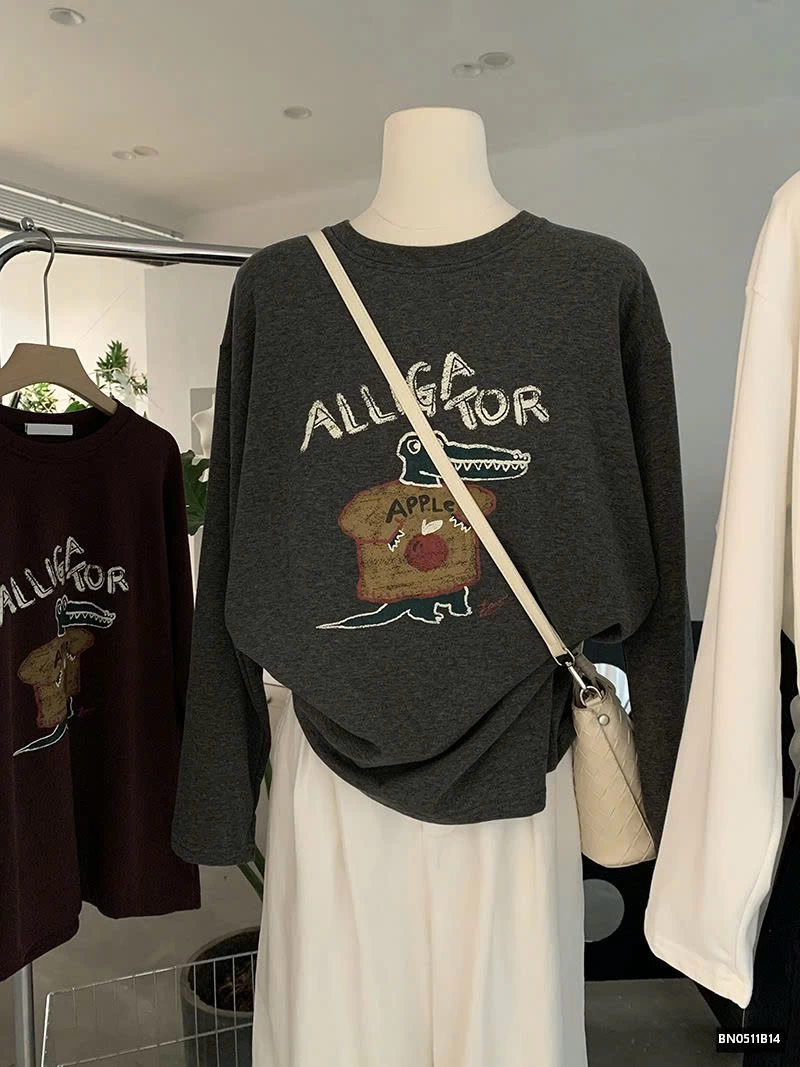 ÁO THUN DÀI TAY HÌNH CÁ SẤU