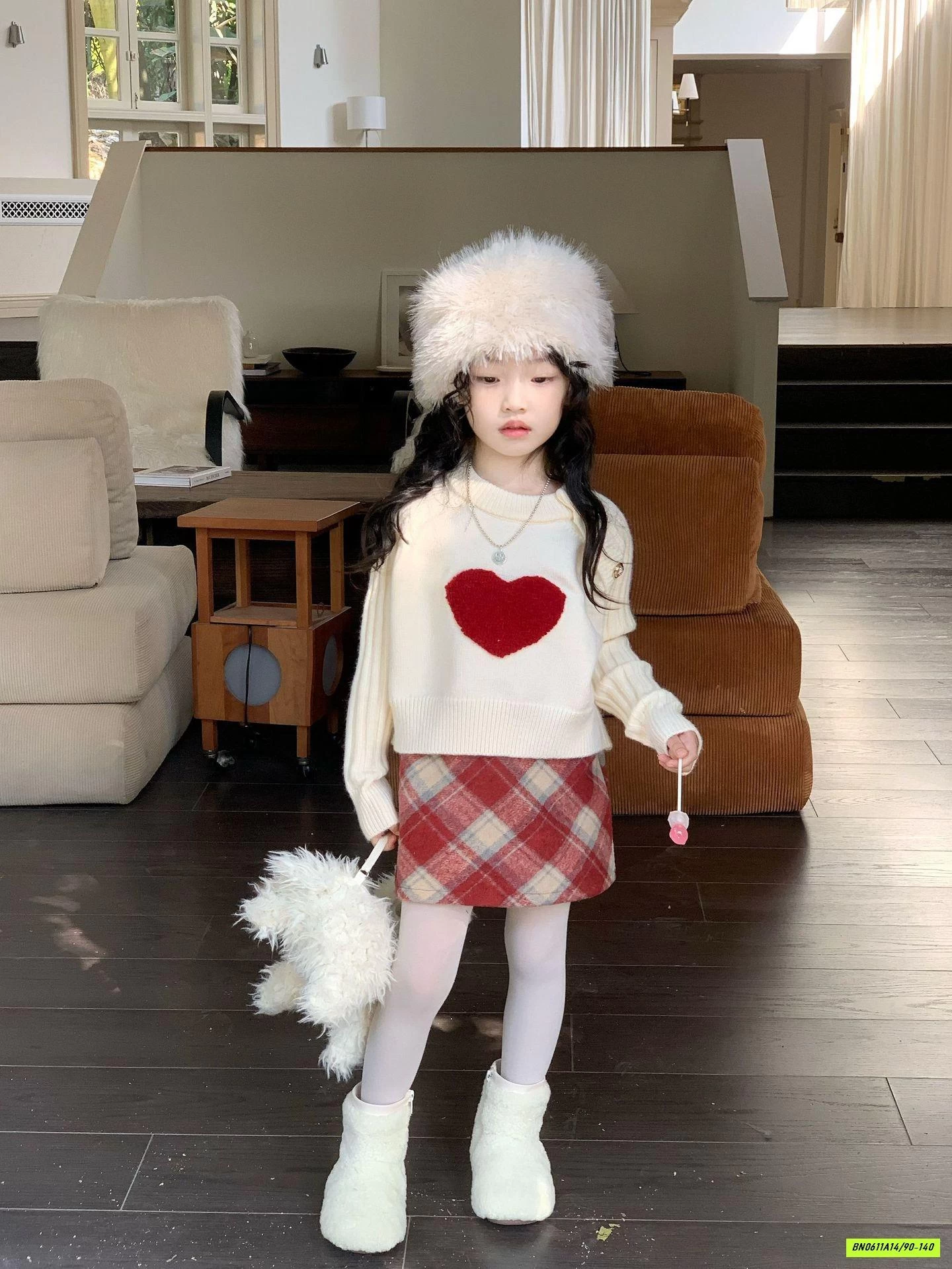 SÉT VÁY ÁO LEN ĐỎ TRÁI TIM