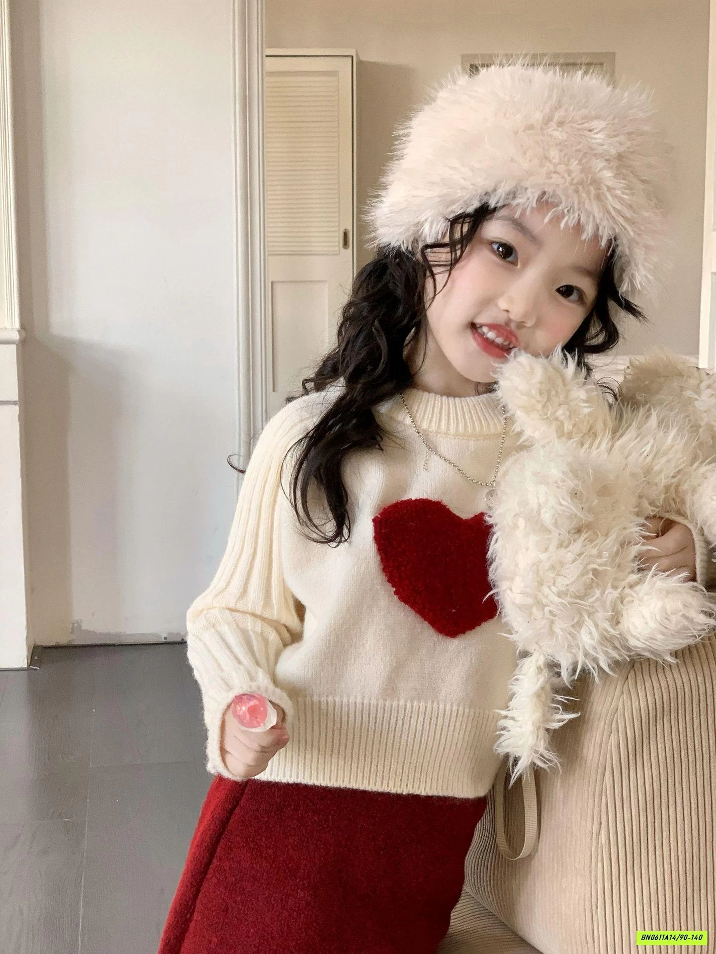 SÉT VÁY ÁO LEN ĐỎ TRÁI TIM