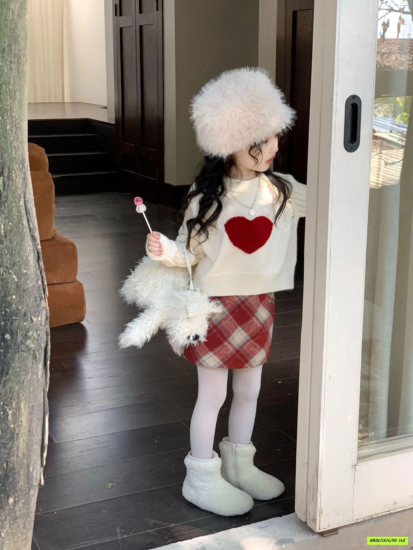 SÉT VÁY ÁO LEN ĐỎ TRÁI TIM