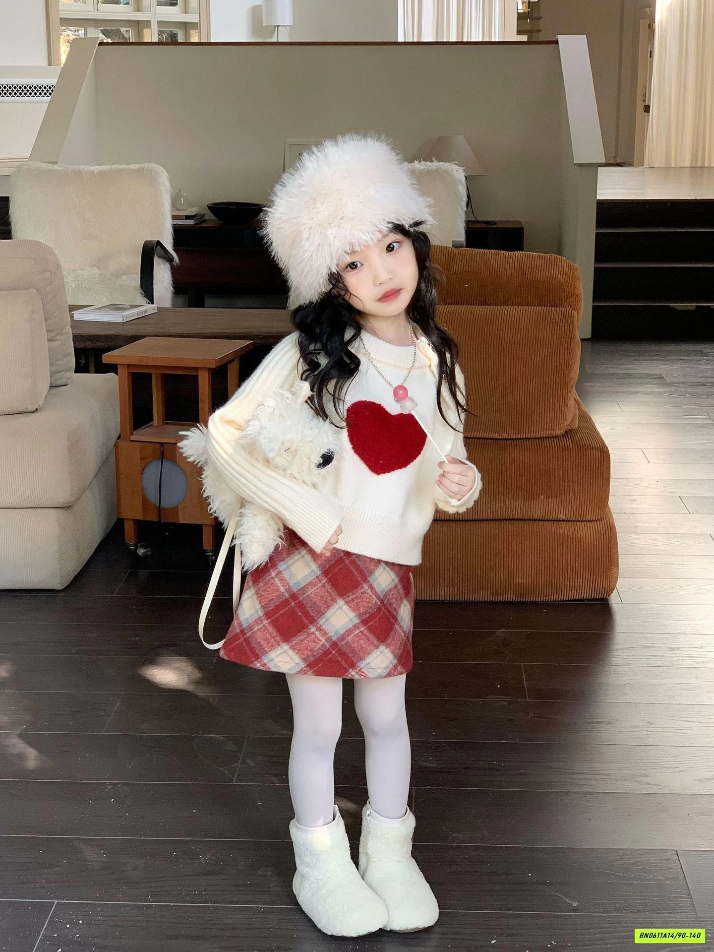 SÉT VÁY ÁO LEN ĐỎ TRÁI TIM