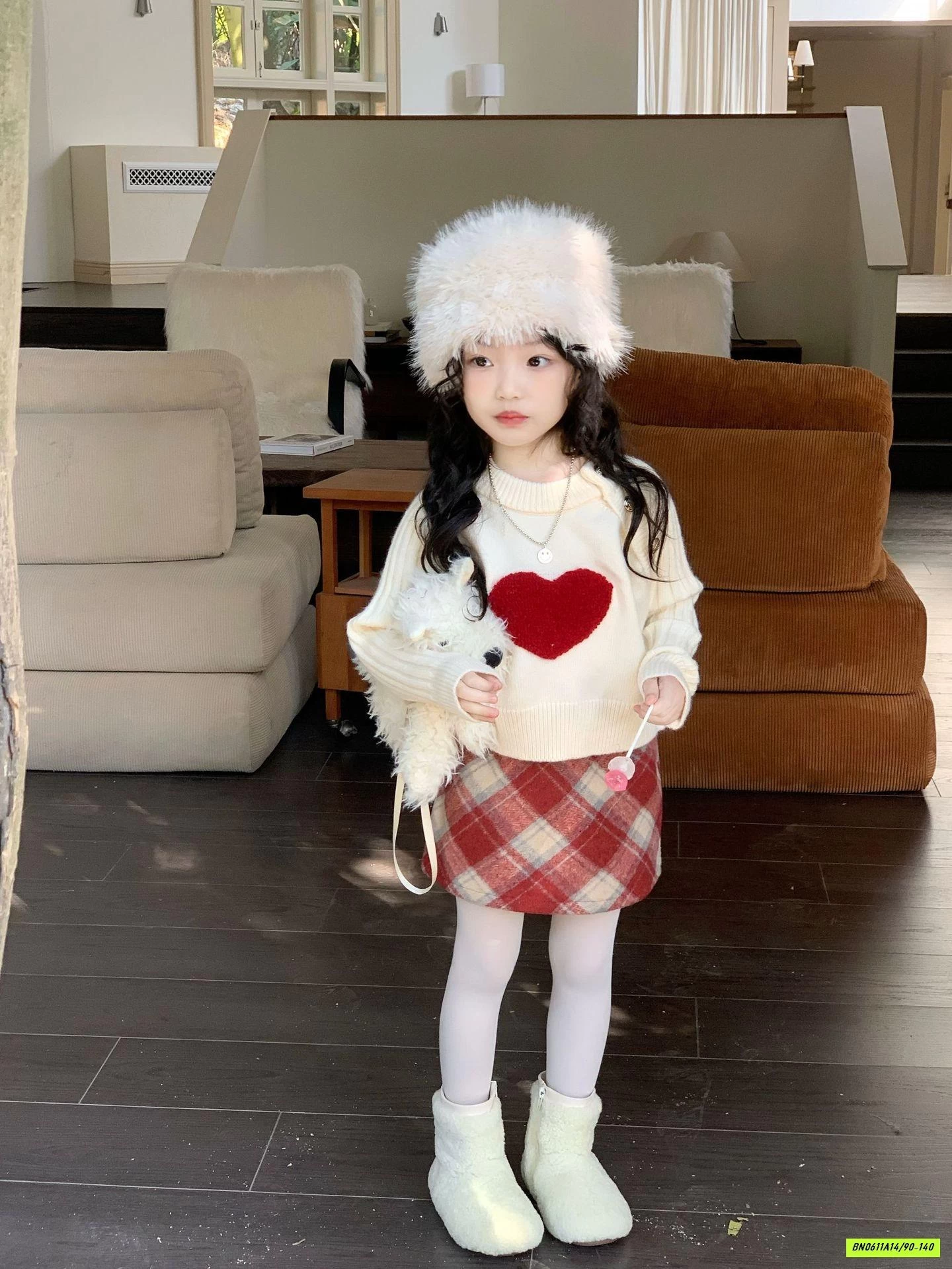 SÉT VÁY ÁO LEN ĐỎ TRÁI TIM