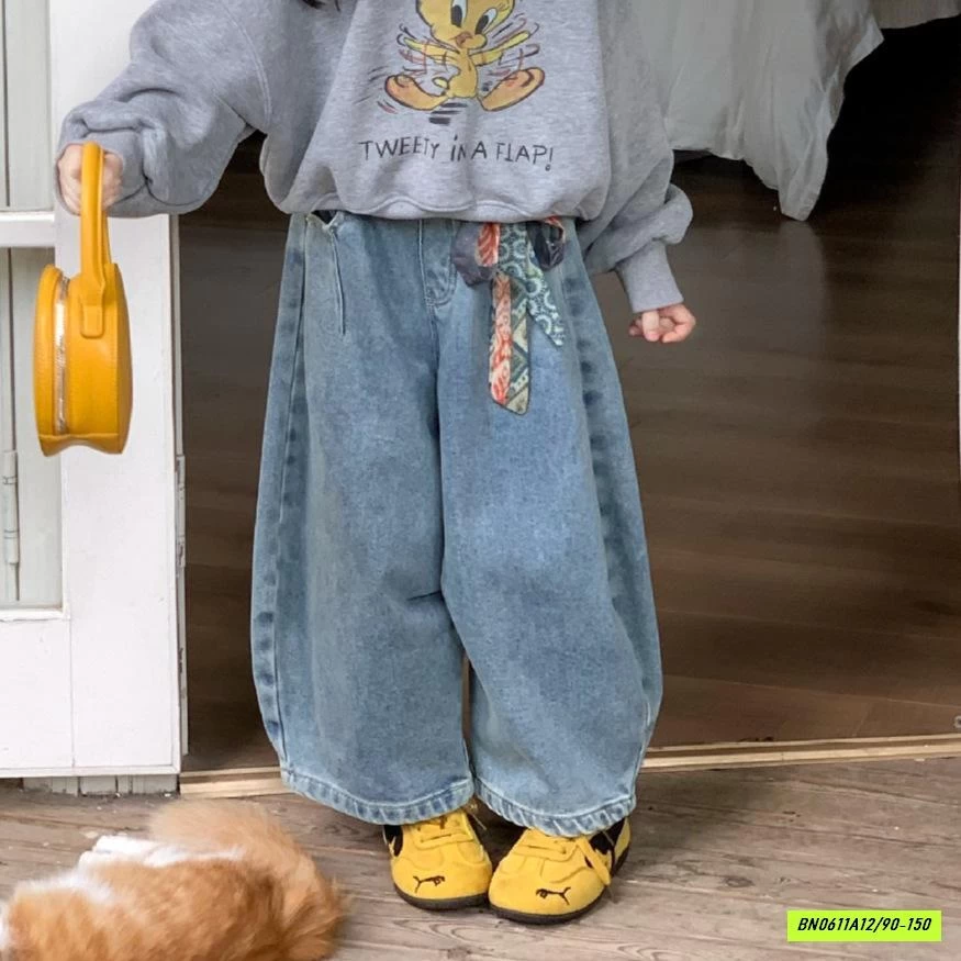 ÁO NỈ XÁM MIX JEANS BAGGY