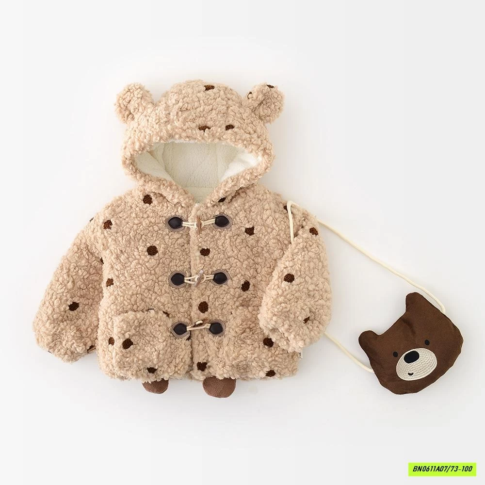 KHOÁC LÔNG CỪU CHẤM BI ABNNKIDS