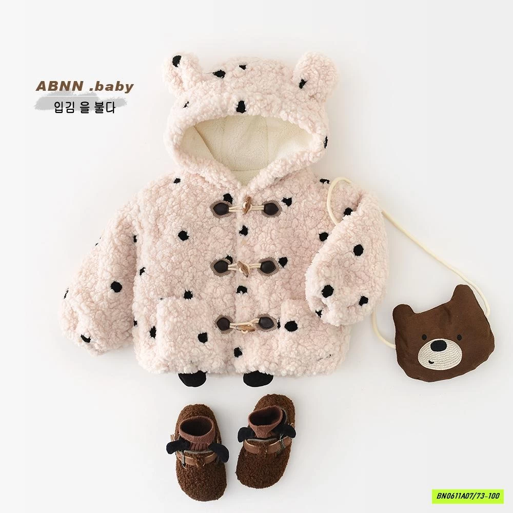 KHOÁC LÔNG CỪU CHẤM BI ABNNKIDS