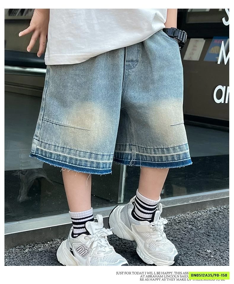 SHORT JEANS PHỐI MÀU VIỀN GẤU