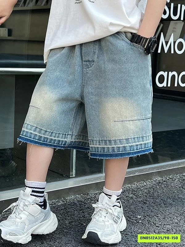 SHORT JEANS PHỐI MÀU VIỀN GẤU