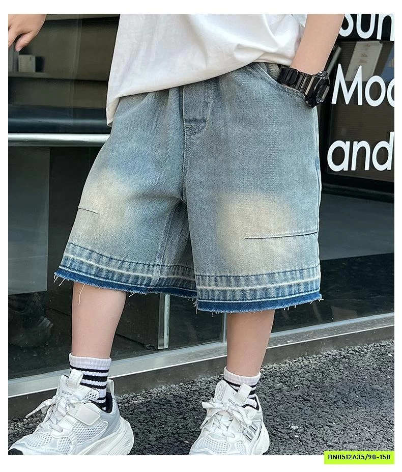 SHORT JEANS PHỐI MÀU VIỀN GẤU