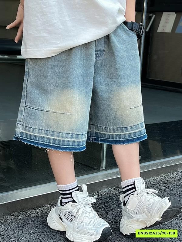 SHORT JEANS PHỐI MÀU VIỀN GẤU
