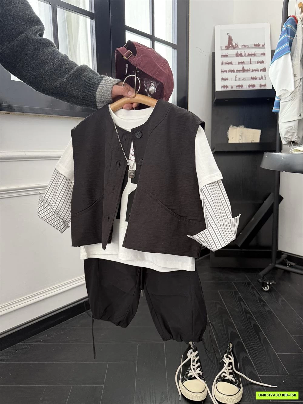 ÁO THUN SỐ 72 PHỐI TAY SƠ MI