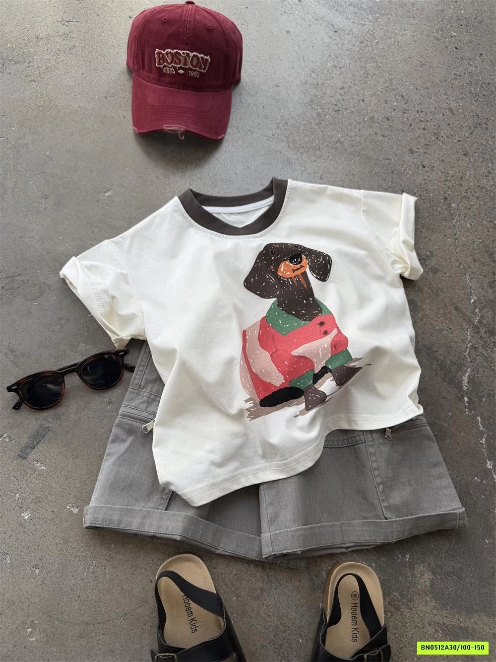 ÁO THUN CÚN VIỀN CỔ