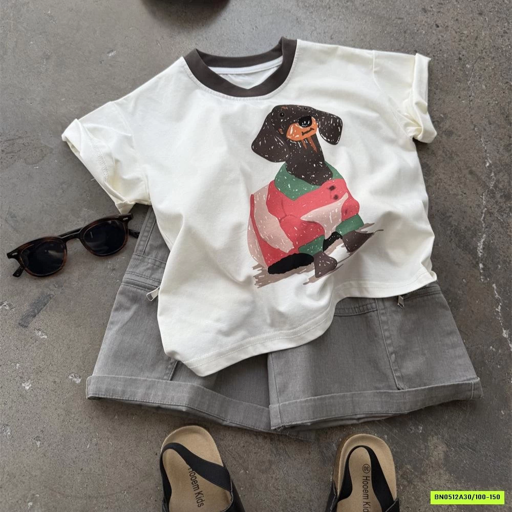 ÁO THUN CÚN VIỀN CỔ