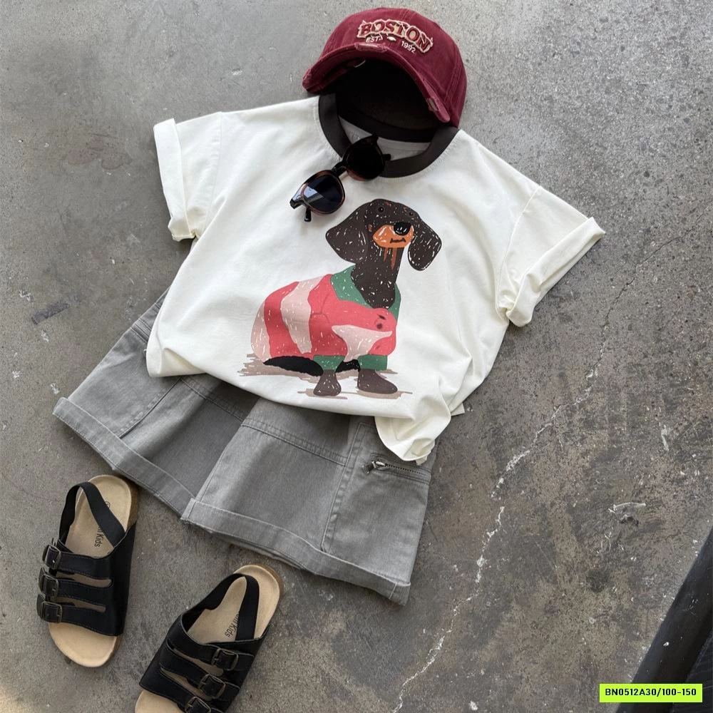 ÁO THUN CÚN VIỀN CỔ