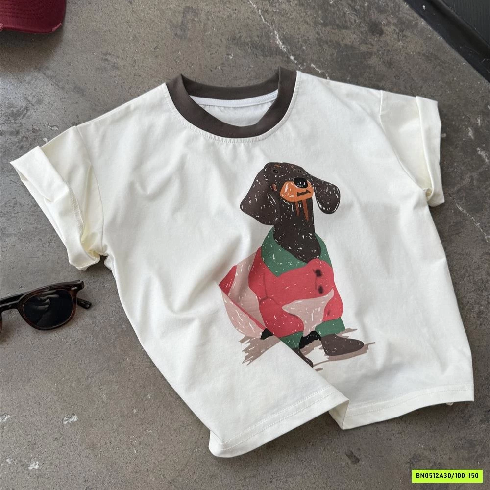 ÁO THUN CÚN VIỀN CỔ