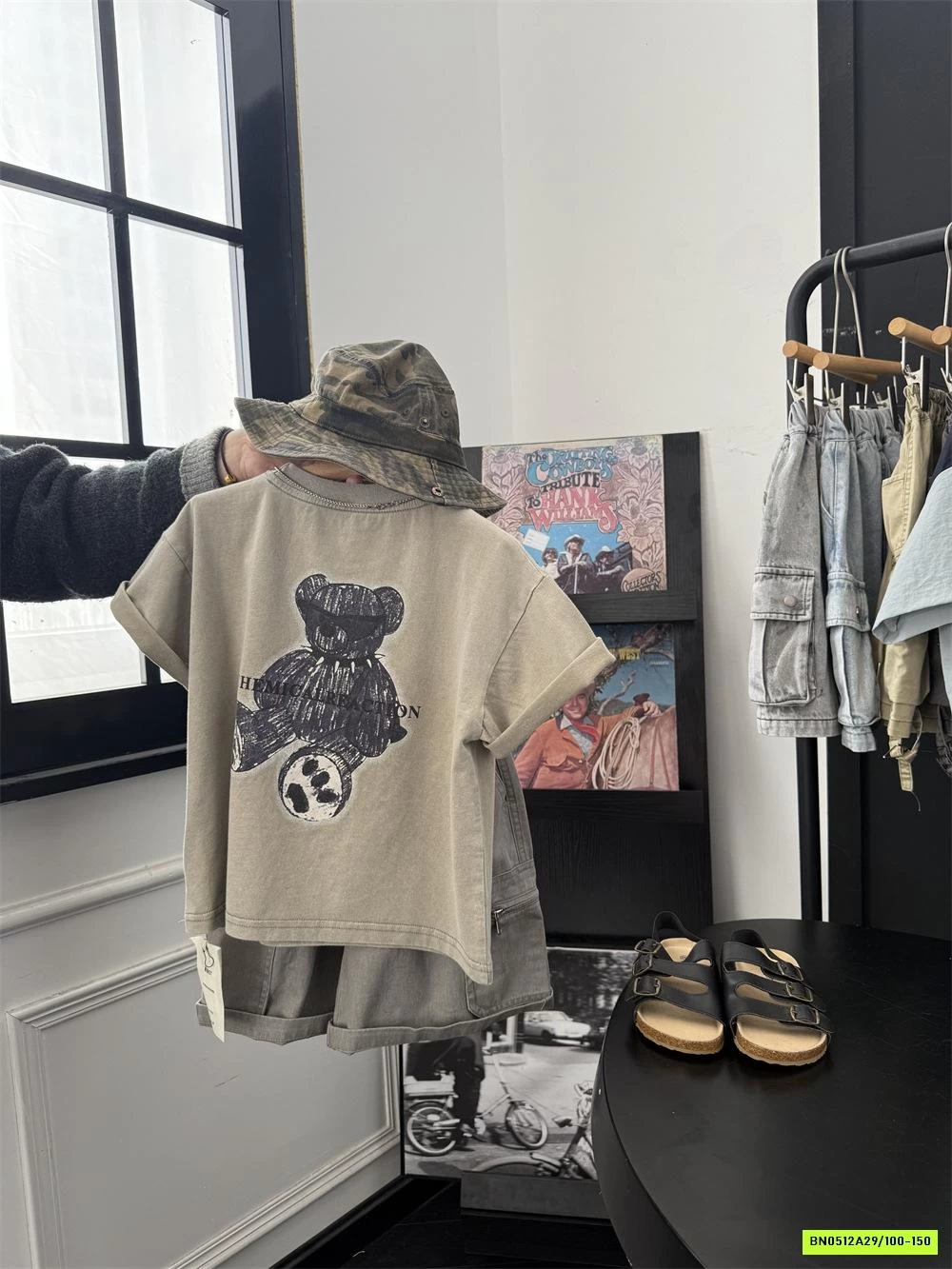 ÁO THUN RÊU IN GẤU