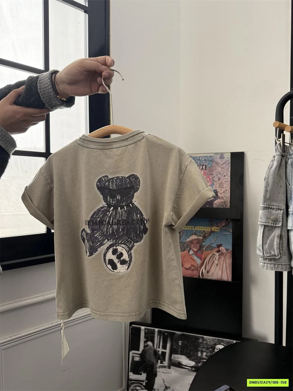 ÁO THUN RÊU IN GẤU