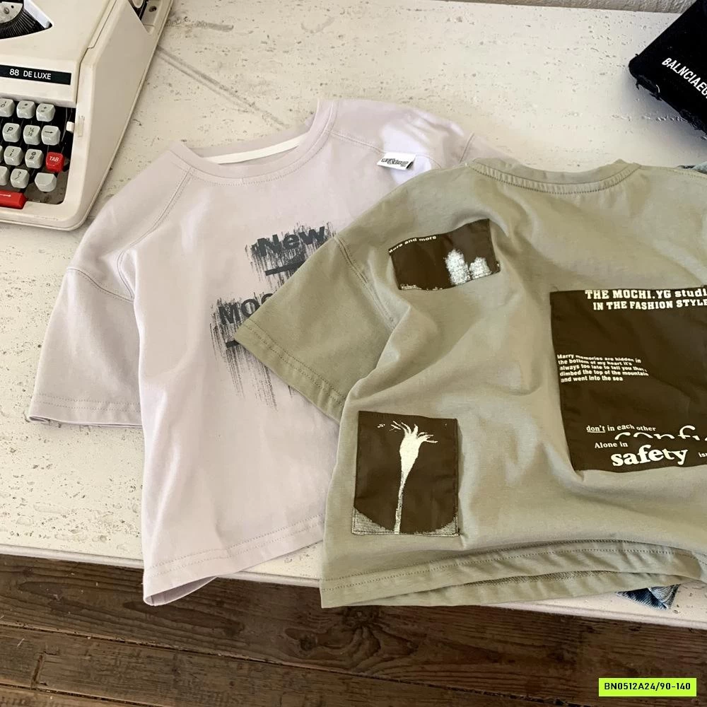 ÁO THUN IN CHỮ LOANG MÀU