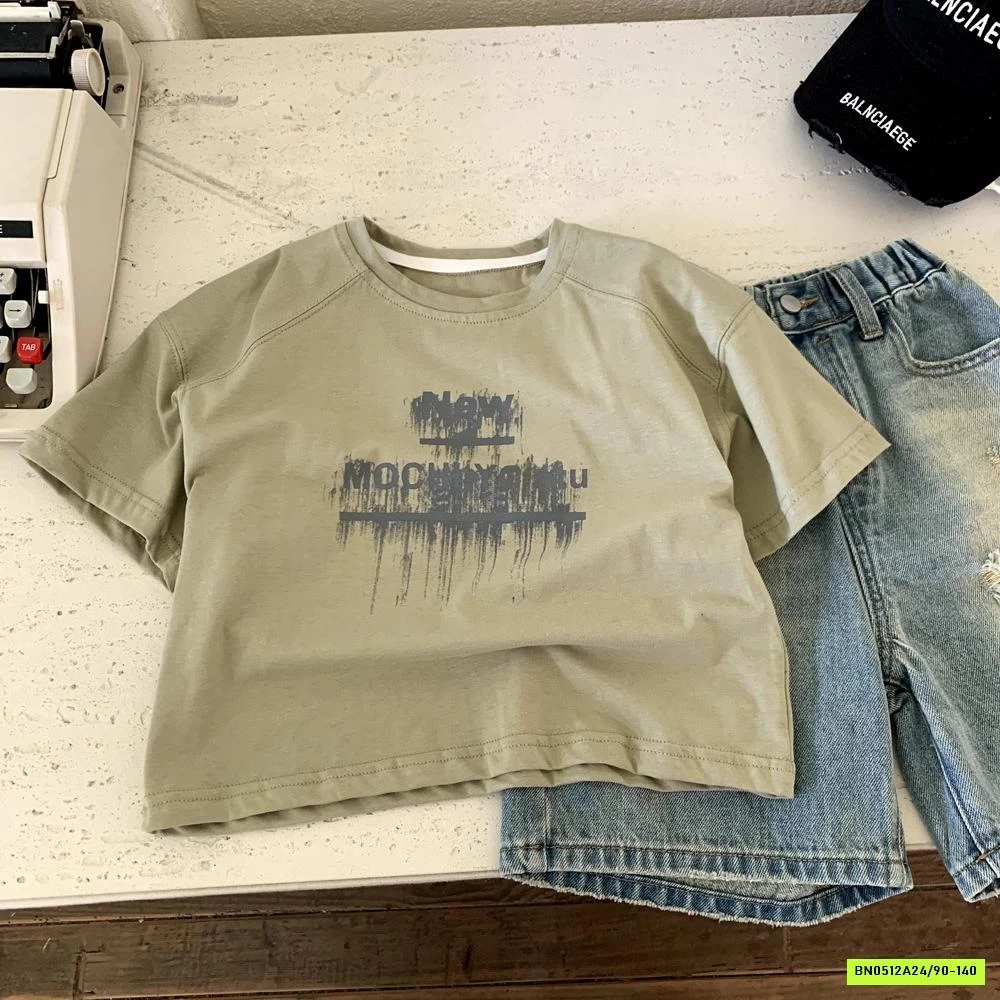 ÁO THUN IN CHỮ LOANG MÀU