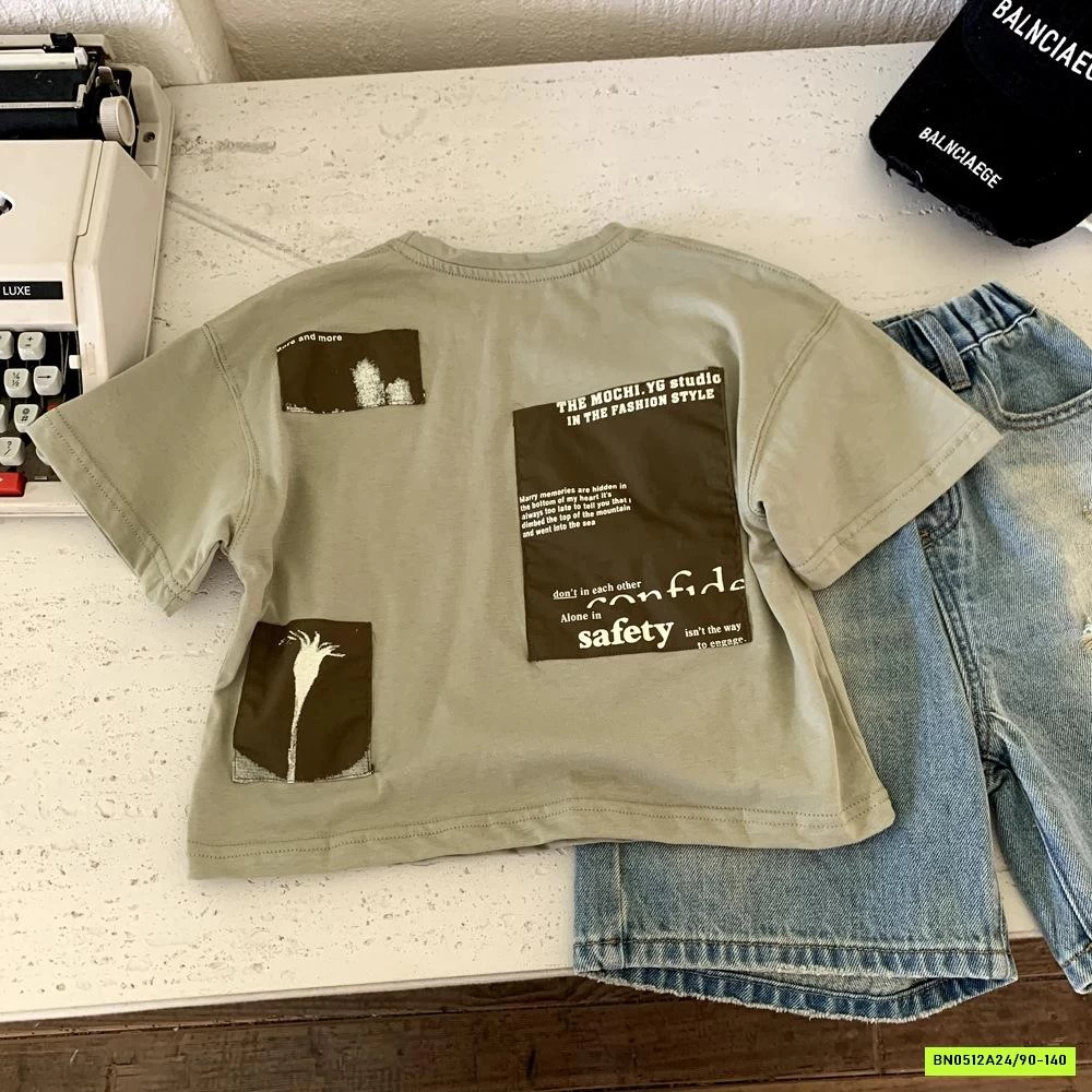 ÁO THUN IN CHỮ LOANG MÀU