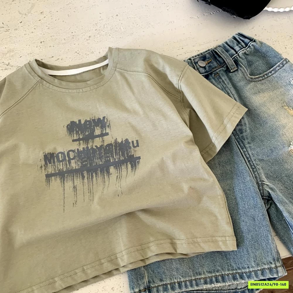 ÁO THUN IN CHỮ LOANG MÀU