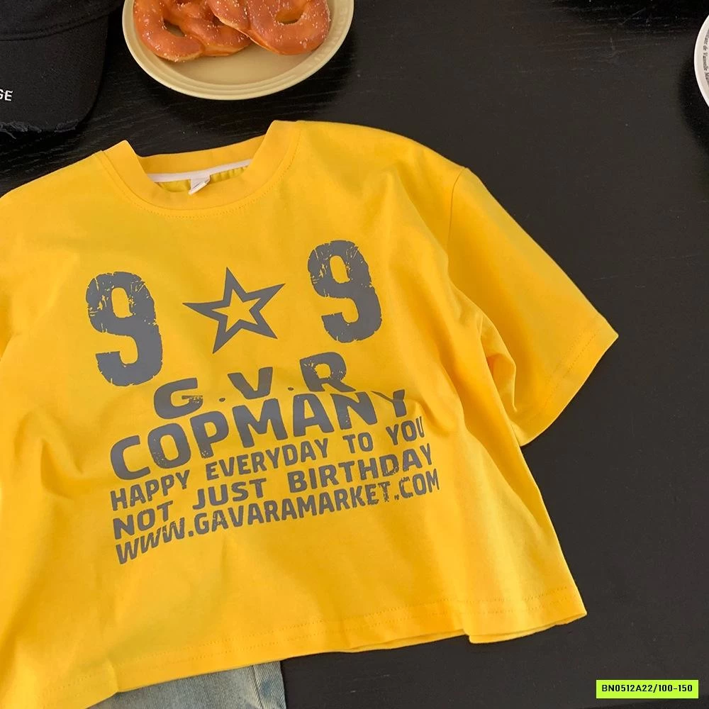 ÁO THUN VÀNG IN CHỮ