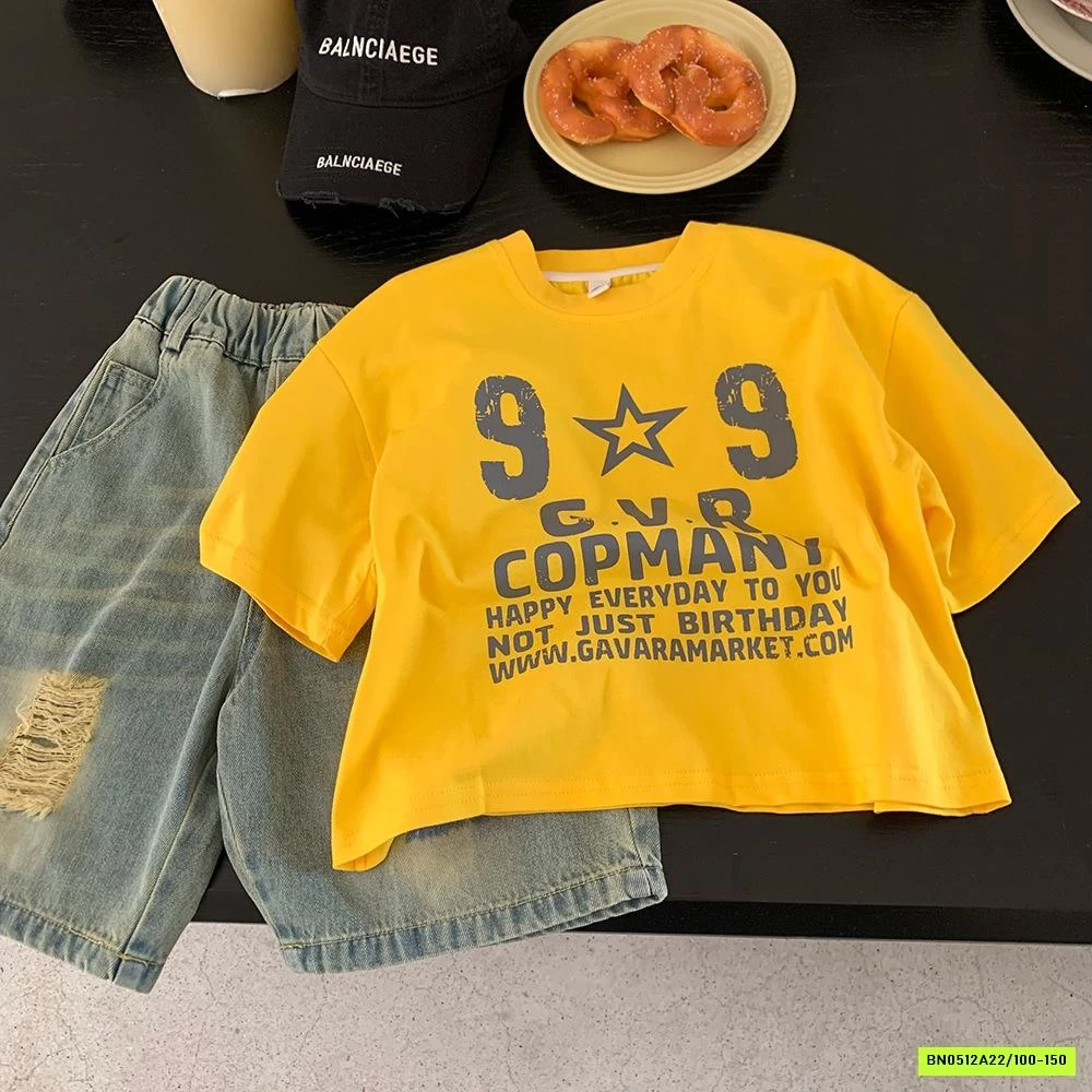 ÁO THUN VÀNG IN CHỮ