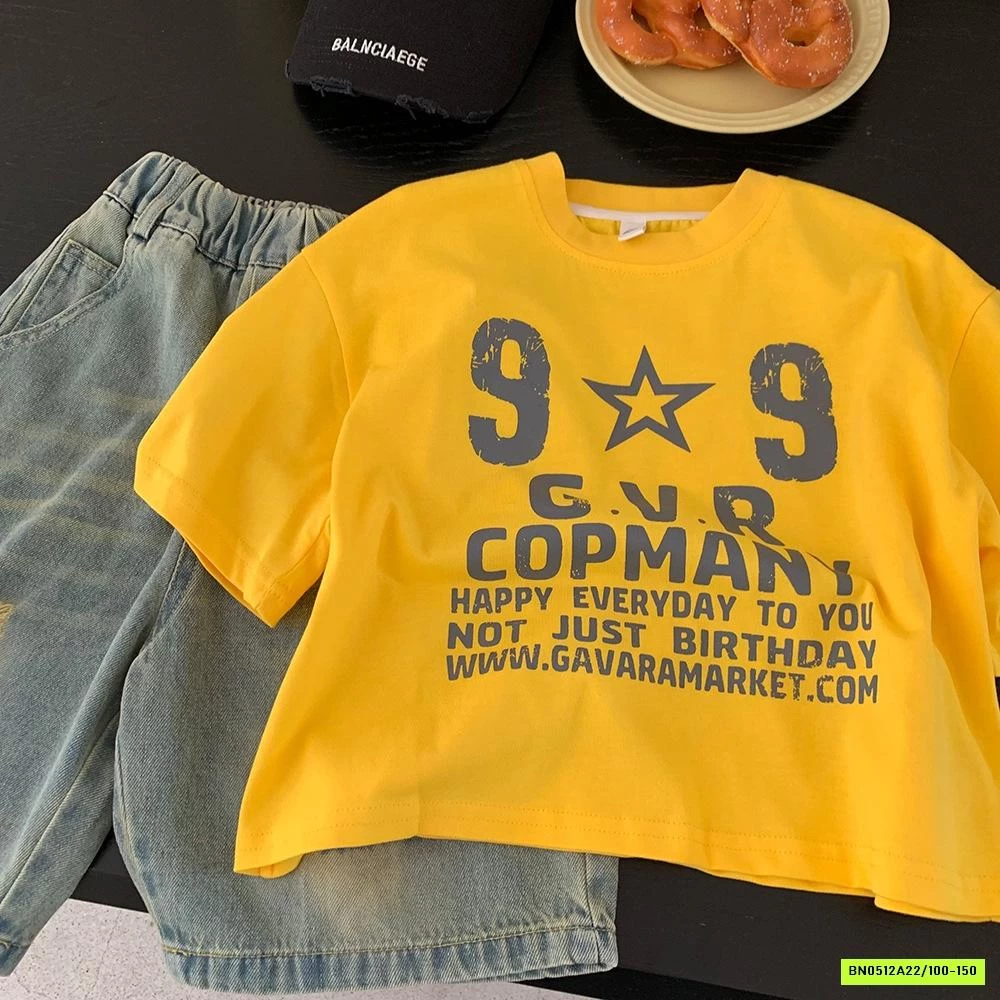 ÁO THUN VÀNG IN CHỮ