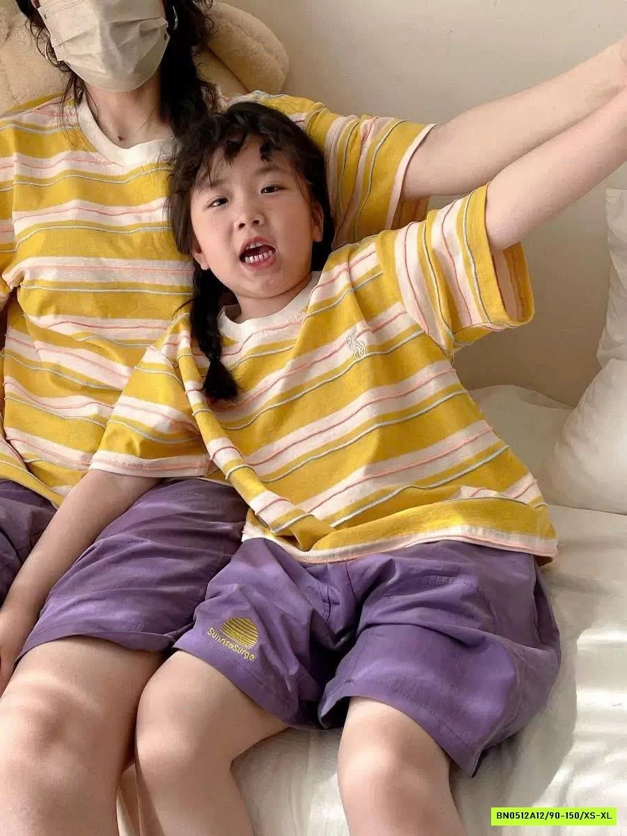 ÁO KẺ ĐÔI MẸ BÉ THUU LOGO