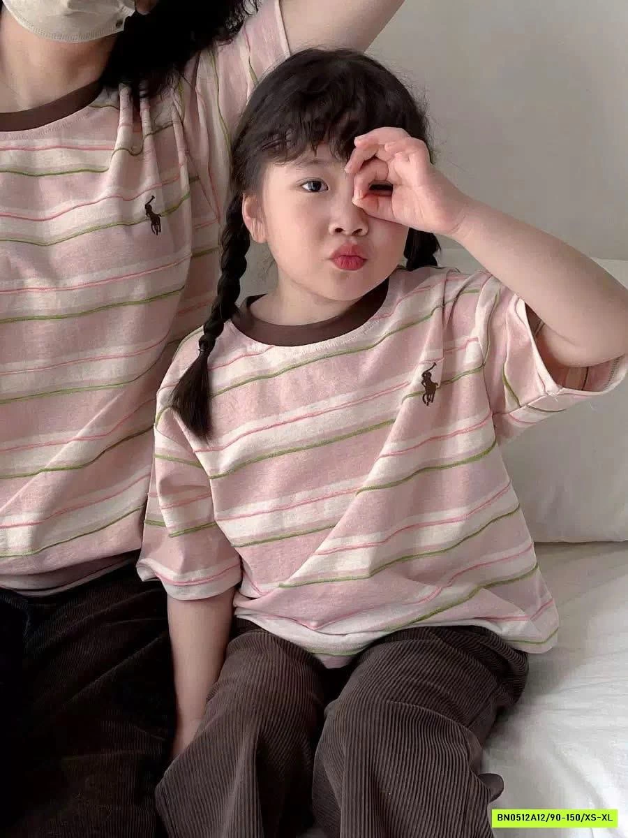 ÁO KẺ ĐÔI MẸ BÉ THUU LOGO