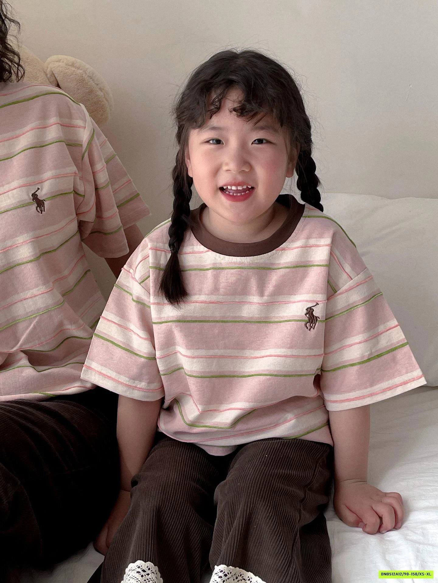 ÁO KẺ ĐÔI MẸ BÉ THUU LOGO