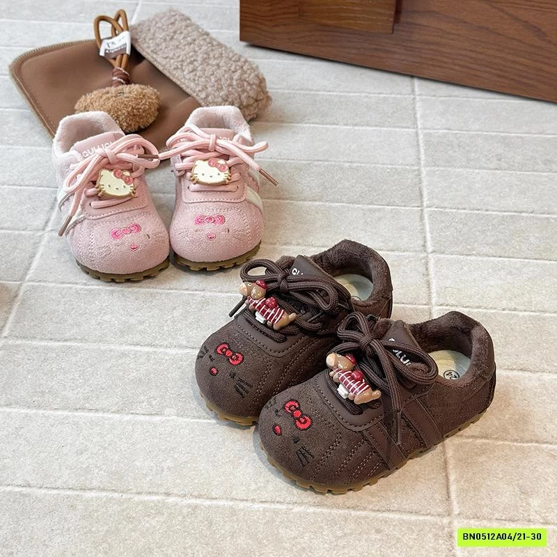 GIÀY DA LỘN LÓT NHUNG THÊU KITTY