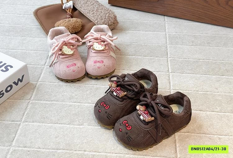 GIÀY DA LỘN LÓT NHUNG THÊU KITTY