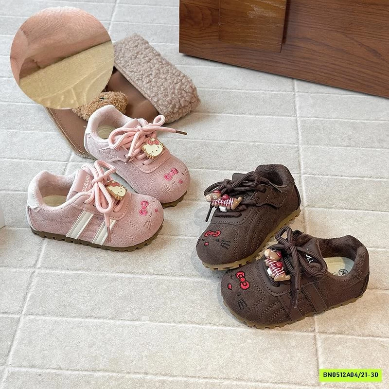 GIÀY DA LỘN LÓT NHUNG THÊU KITTY