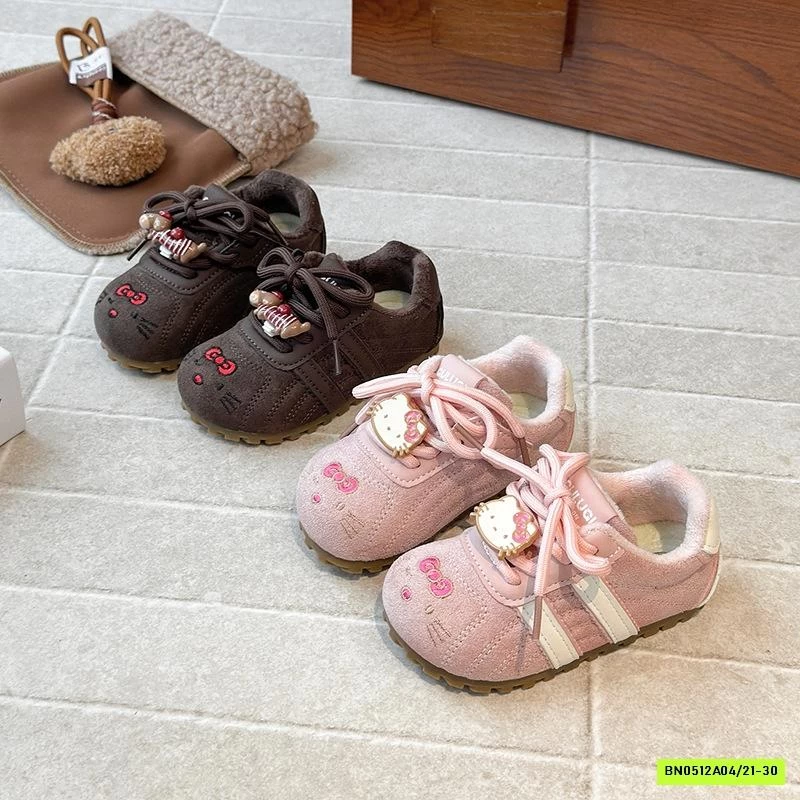 GIÀY DA LỘN LÓT NHUNG THÊU KITTY