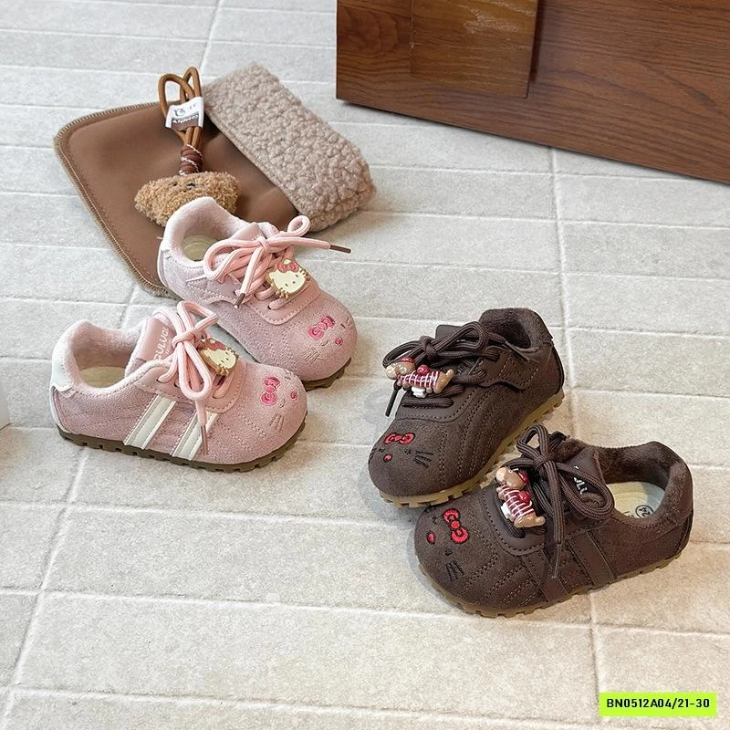 GIÀY DA LỘN LÓT NHUNG THÊU KITTY