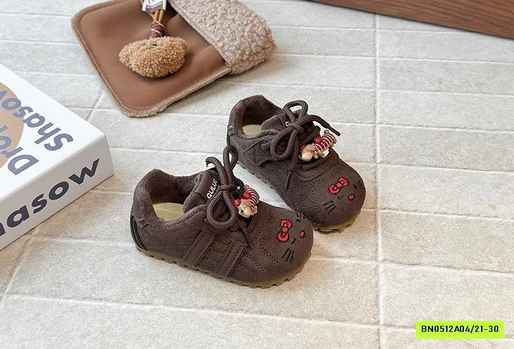 GIÀY DA LỘN LÓT NHUNG THÊU KITTY