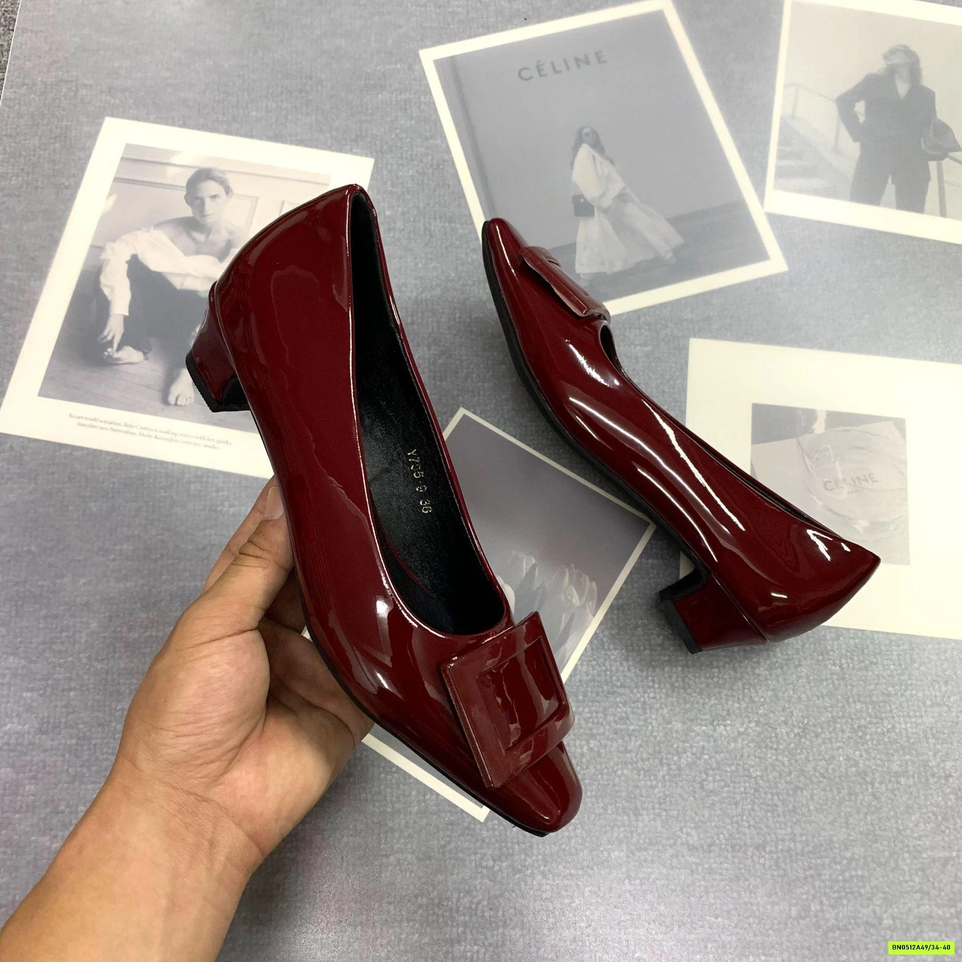 GIÀY CAO GÓT MŨI NHỌN TAG VUÔNG CAO CẤP