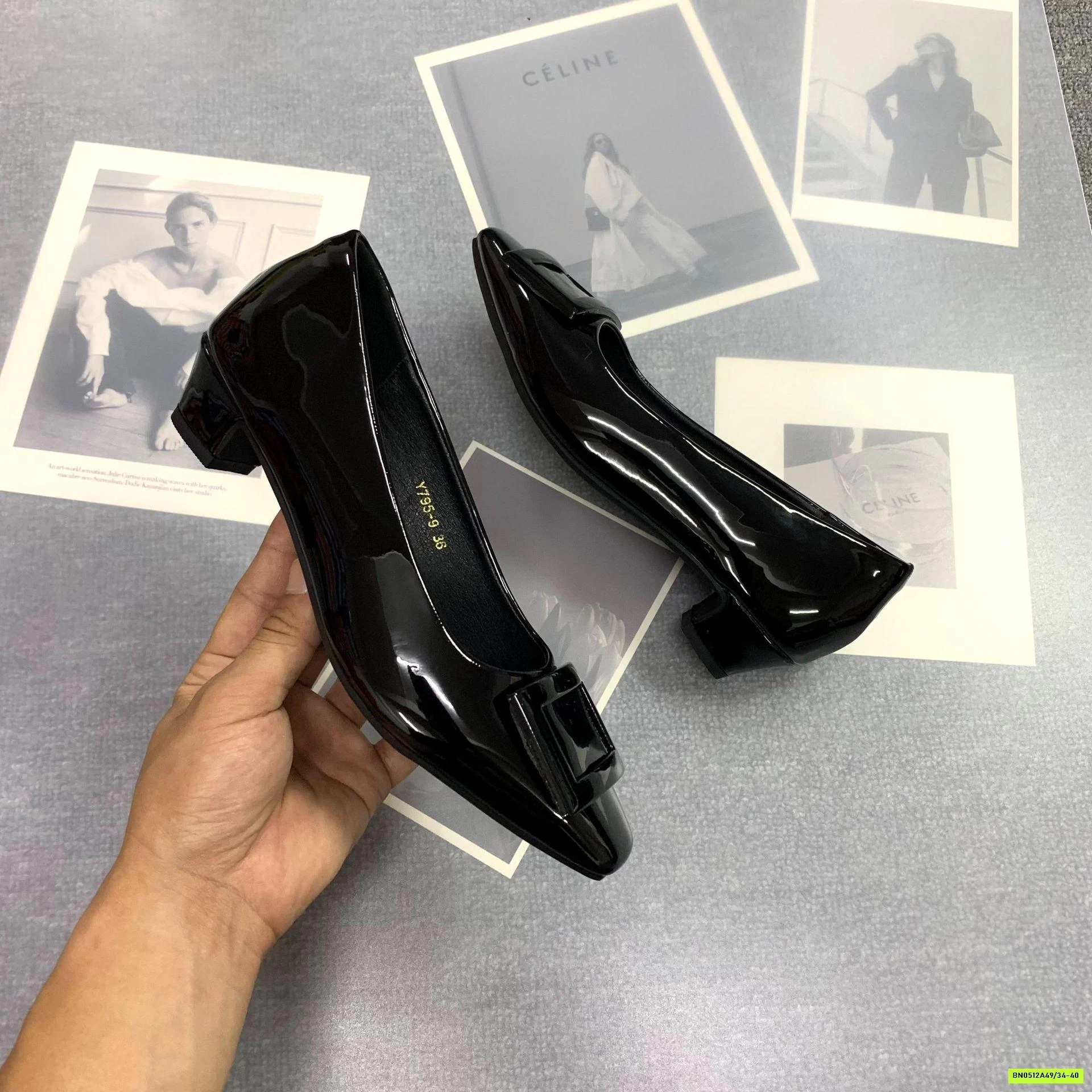 GIÀY CAO GÓT MŨI NHỌN TAG VUÔNG CAO CẤP