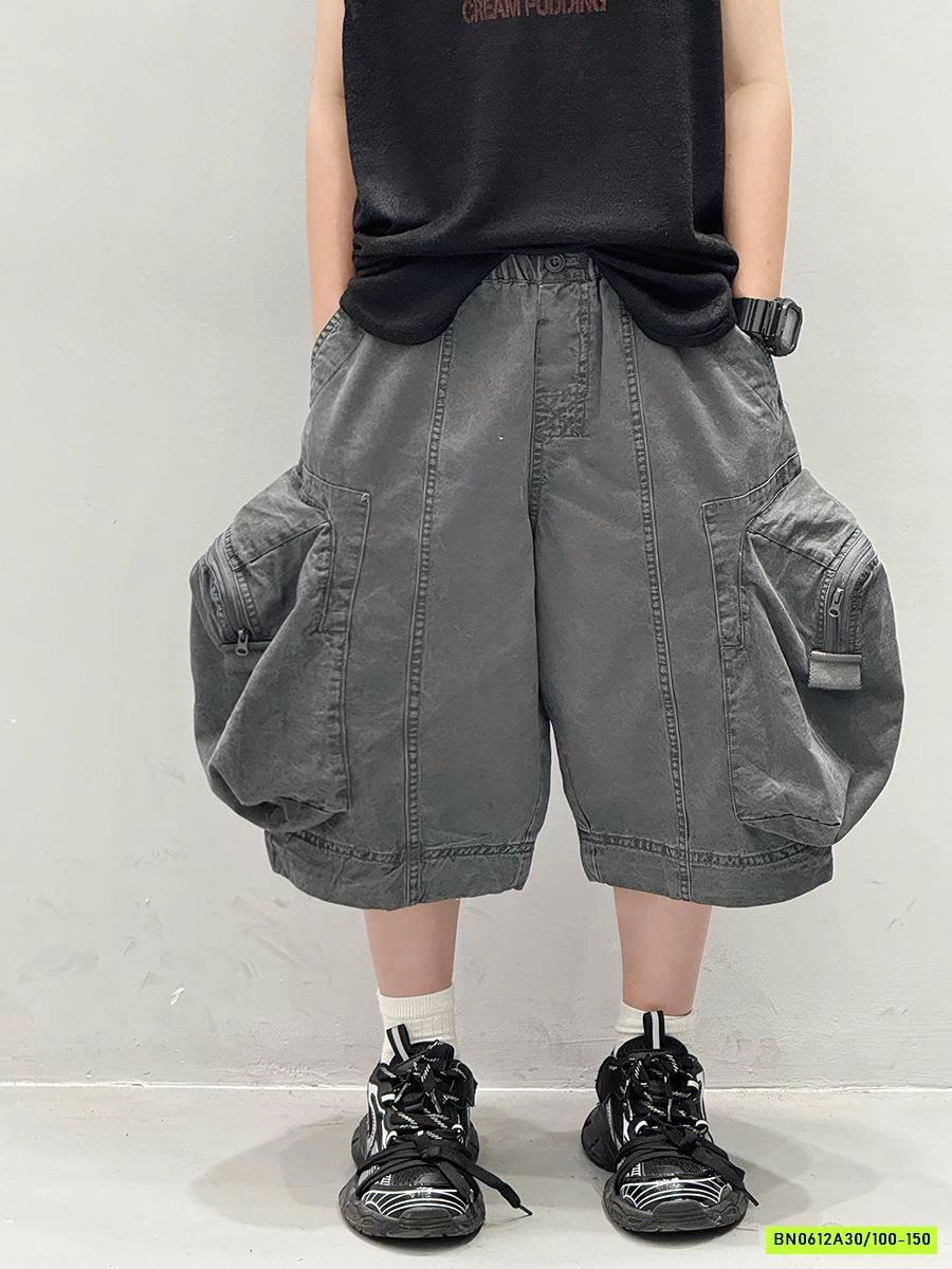 SHORT JEANS ĐEN TÚI HỘP KHÓA